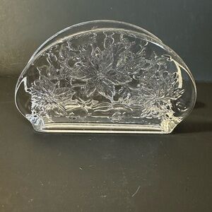Princess House Clear Glass Napkin Holder